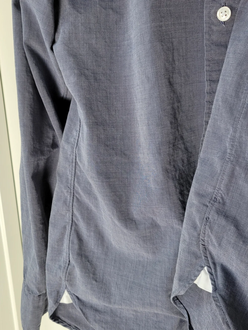 J.Crew Men's Long Sleeve Button Down Shirt - Blue Crosshatch, Size Medium M